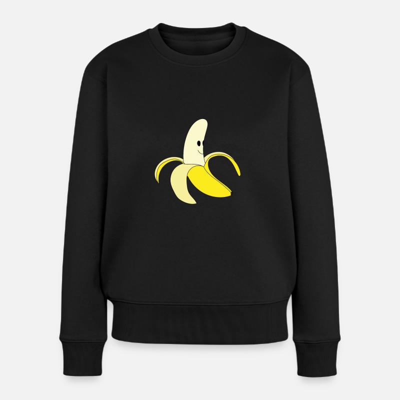 Banane - Frauen Premium Bio Pullover - Schwarz