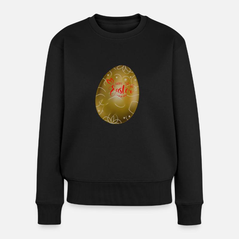 Ostergrüsse - Frauen Premium Bio Pullover - Schwarz