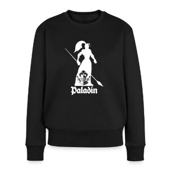 Paladin JDR - Emblem - RPG-Rollenspiel DM - Frauen Premium Bio Pullover - Schwarz - Vorne - Julia (174cm)