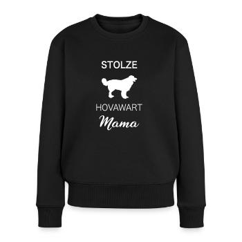 Hovawart Hunderasse Hovawart Mama Hovawart Welpe - Frauen Premium Bio Pullover - Schwarz - Vorne - Julia (174cm)