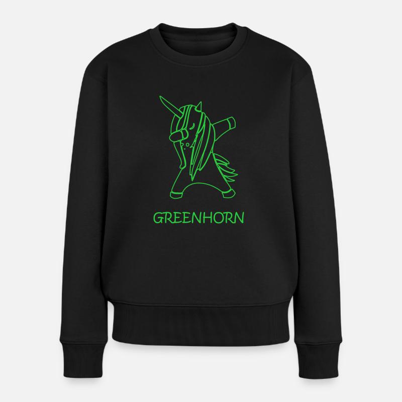 licorne dabbing greenhorn - Pull Premium bio Femme - noir