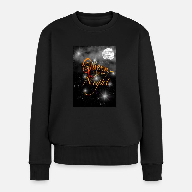 Königin der Nacht 2 - Frauen Premium Bio Pullover - Schwarz