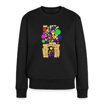 DÉSINTÉGRATION DE L’AQUEDUC DE SÉGOVIE - Pull Premium bio Femme - noir - Devant - Julia (174cm)