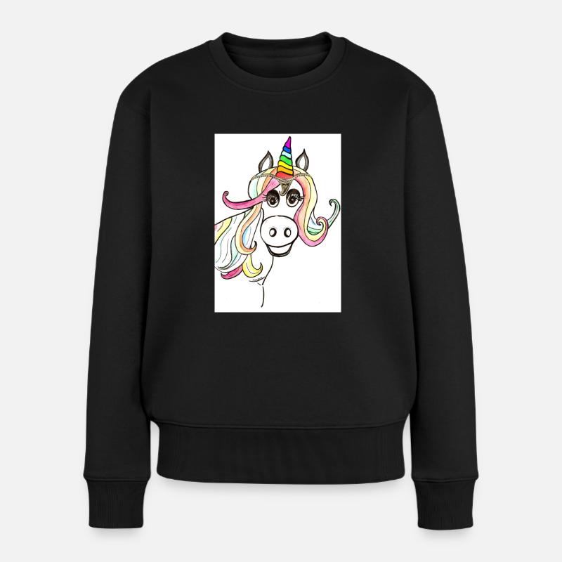 Licorne - Pull Premium bio Femme - noir
