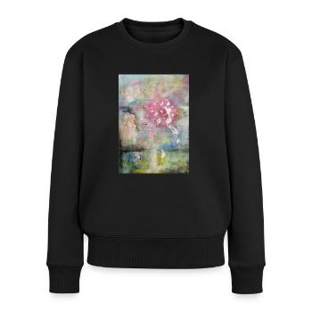 La vie en rose version 2 - Frauen Premium Bio Pullover - Schwarz - Vorne - Julia (174cm)