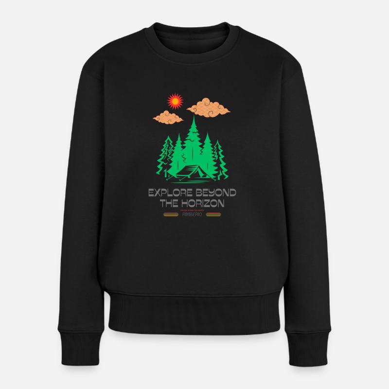 Explorez au-delà de l’horizon - Pull Premium bio Femme - noir