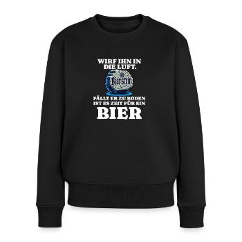 Buveur de bière Bierstein - Pull Premium bio Femme - noir - Devant - Julia (174cm)