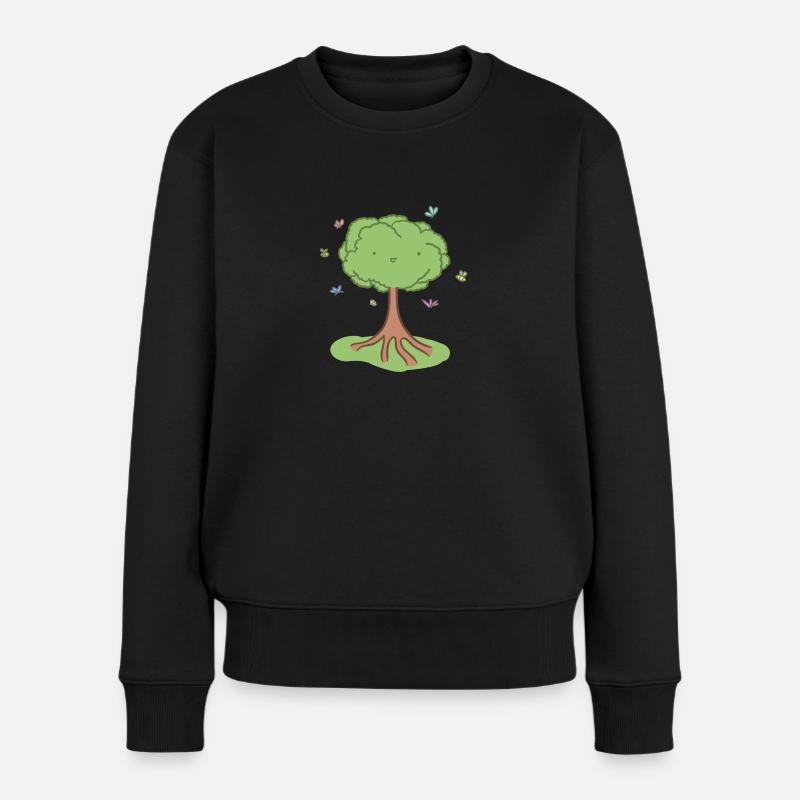 Süßer Baum - Frauen Premium Bio Pullover - Schwarz