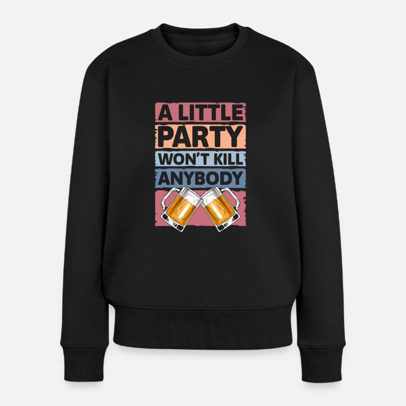 Feiern Alkohol Trinken Mädelsabend - Frauen Premium Bio Pullover - Schwarz