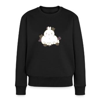 Süßes Häschen - Frauen Premium Bio Pullover - Schwarz - Vorne - Julia (174cm)