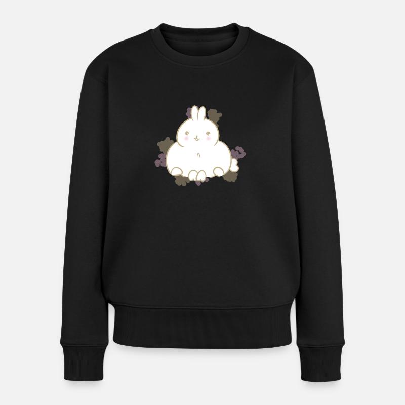 Süßes Häschen - Frauen Premium Bio Pullover - Schwarz