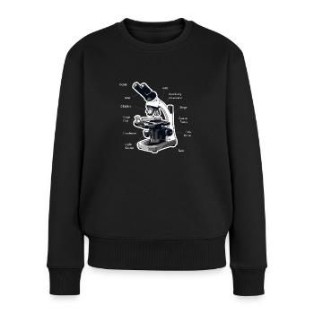 Anatomie eines Mikroskops mtla labor design - Frauen Premium Bio Pullover - Schwarz - Vorne - Julia (174cm)