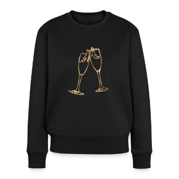 Verre à Cadeau - Pull Premium bio Femme - noir - Devant - Julia (174cm)