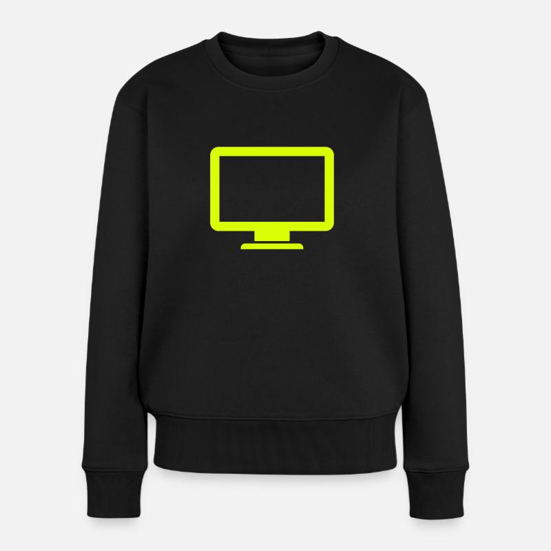 Computer - Frauen Premium Bio Pullover - Schwarz