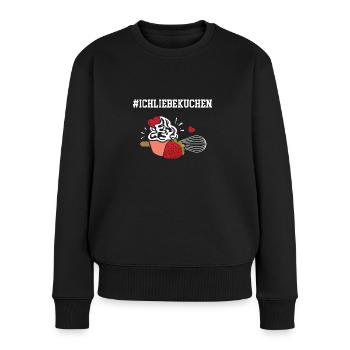 Ich liebe Kuchen Torten Backen Zubehör Konditorin - Frauen Premium Bio Pullover - Schwarz - Vorne - Julia (174cm)