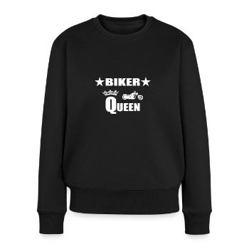 Motorrad - Frauen Premium Bio Pullover - Schwarz - Vorne - Julia (174cm)