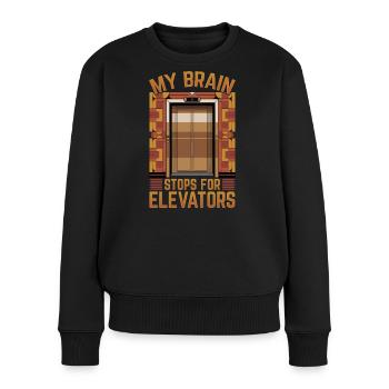 Elevator toddler & kids - Frauen Premium Bio Pullover - Schwarz - Vorne - Julia (174cm)