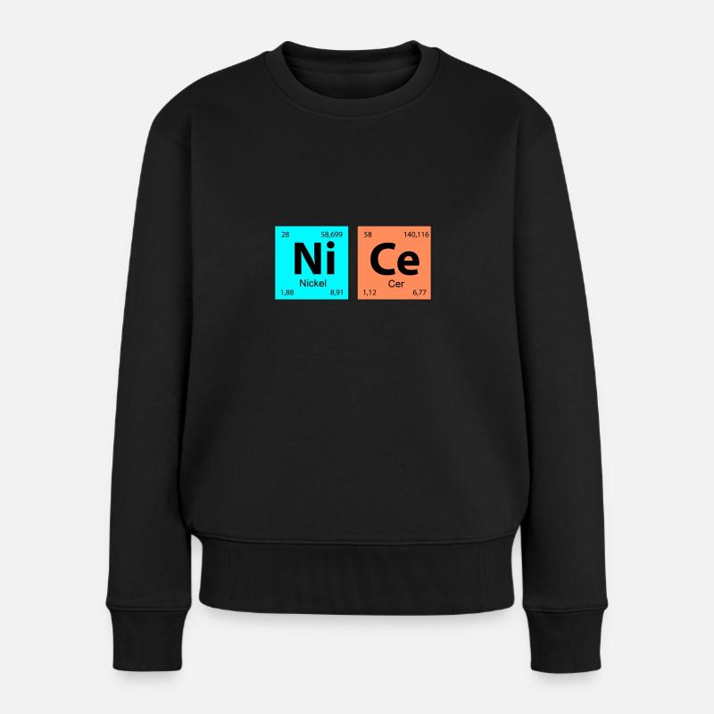 Tableau périodique NICE - Pull Premium bio Femme - noir