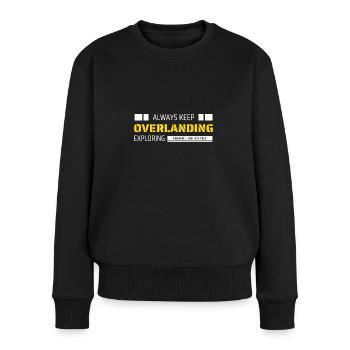 Overlanding Zubehör, Overlanding Gear, Offroad - Frauen Premium Bio Pullover - Schwarz - Vorne - Julia (174cm)