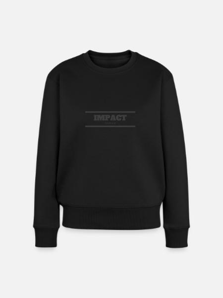 Impact Design Logo schwarz - Frauen Premium Bio Pullover - Schwarz