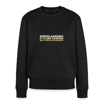 Overlanding Zubehör, Overlanding Gear, Offroad - Frauen Premium Bio Pullover - Schwarz - Vorne - Julia (174cm)
