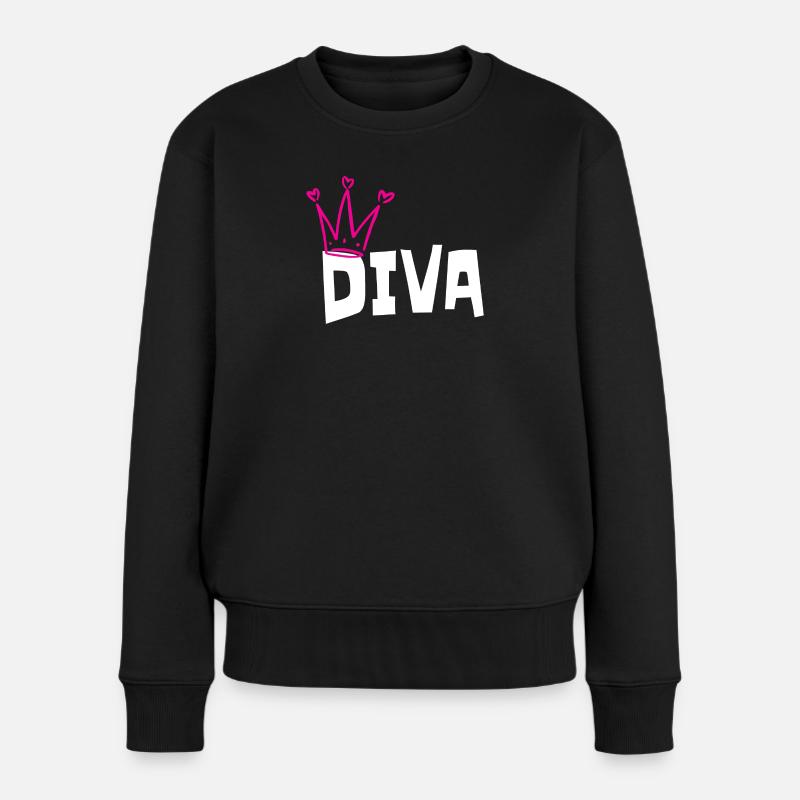 Diva - Pull Premium bio Femme - noir