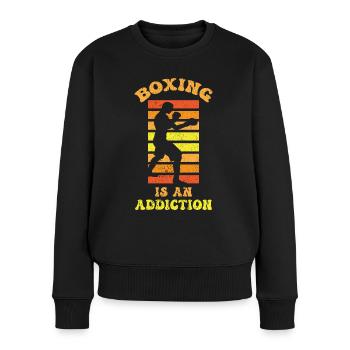 Boxe Boxer Arts Martiaux Boxe Ring Gants de Boxe - Pull Premium bio Femme - noir - Devant - Julia (174cm)