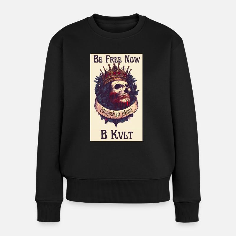 Memento Mori - Frauen Premium Bio Pullover - Schwarz
