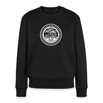 4x4 Offroad - Legends never die - Defender 90 110 - Frauen Premium Bio Pullover - Schwarz - Vorne - Julia (174cm)