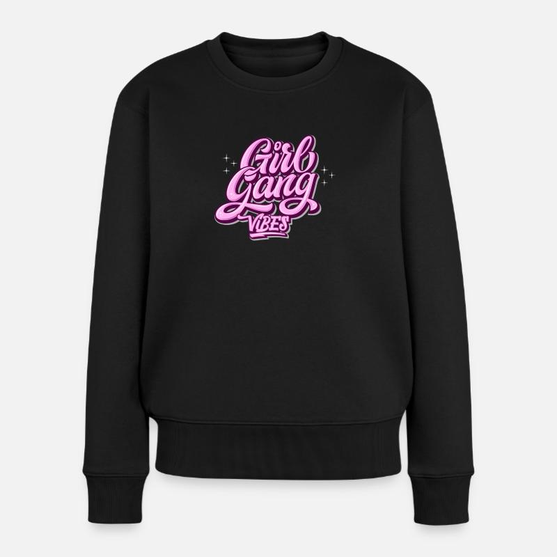 Ambiance de gang de filles - Pull Premium bio Femme - noir