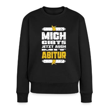 Abitur Abschluss Prüfungen Gymnasium Geschenk - Frauen Premium Bio Pullover - Schwarz - Vorne - Julia (174cm)