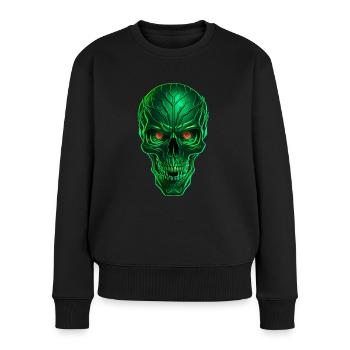 Green Techno Skull - Women's Premium Organic Jumper - black - Front - Julia (174cm)