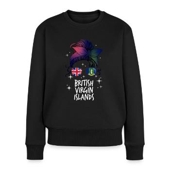 Britische Jungferninseln - Frauen Premium Bio Pullover - Schwarz - Vorne - Julia (174cm)
