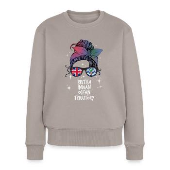 British Indian Ocean Territory - Women's Premium Organic Jumper - taupe - Front - Julia (174cm)