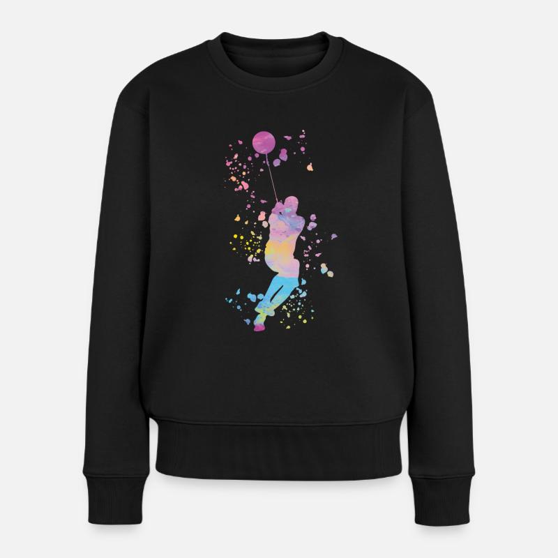 Hammerwerfer Colorsplash Hammerwerfen - Frauen Premium Bio Pullover - Schwarz