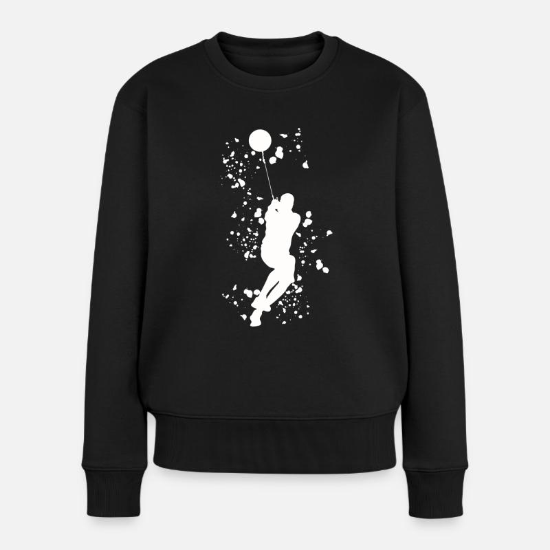 Hammerwerfer Colorsplash Hammerwerfen - Frauen Premium Bio Pullover - Schwarz