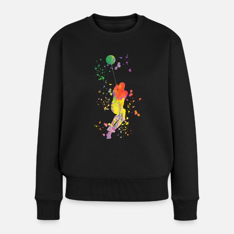Hammerwerfer Colorsplash Hammerwerfen - Frauen Premium Bio Pullover - Schwarz