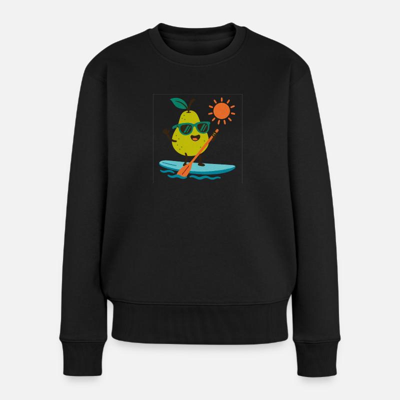 Sporty pear - Women's Premium Organic Jumper - black