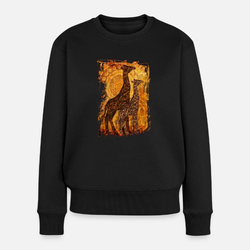 AFRICAN SUMMER - Frauen Premium Bio Pullover - Schwarz