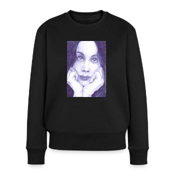 Woman's face - Women's Premium Organic Jumper - black - Front - Julia (174cm)