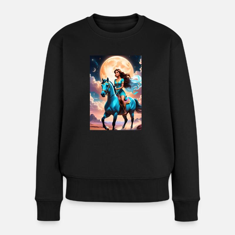 personalisiertes Design-Muttergeschenk - Frauen Premium Bio Pullover - Schwarz