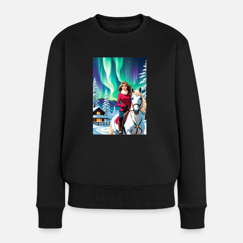 personalisiertes Design-Muttergeschenk - Frauen Premium Bio Pullover - Schwarz
