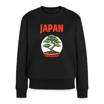 Bonsaï Japon Arbre - Pull Premium bio Femme - noir - Devant - Julia (174cm)