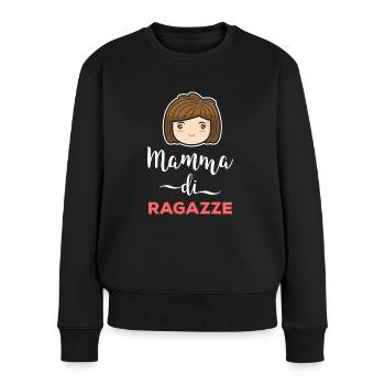 Maman de fille Mère Filles Fête des mères - Pull Premium bio Femme - noir - Devant - Julia (174cm)