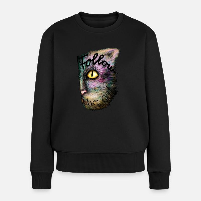Chat magique - Pull Premium bio Femme - noir