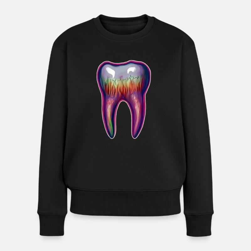 Flashy Tooth - Women's Premium Organic Jumper - black