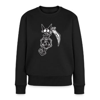 Grim reaper cat Funny Role Playing Cat RPG - Women's Premium Organic Jumper - black - Front - Julia (174cm)