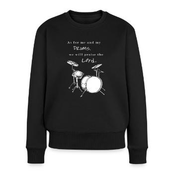 Message chrétien inspirant - Pull Premium bio Femme - noir - Devant - Julia (174cm)