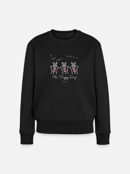 Zèbre, Oh, bonne journée ! - Pull Premium bio Femme - noir