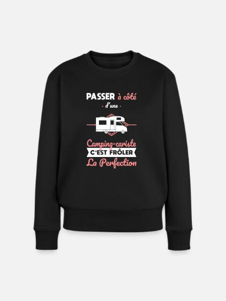 Camping-cariste - Frôler la perfection - Pull Premium bio Femme - noir